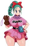 1girl aqua_hair big_breasts blue_eyes breasts bulma_briefs cute dragon_ball female female_only long_hair panties solo