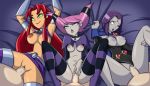 3_girls dankodeadzone jinx missionary multiple_girls nude raven_(dc) sex starfire teen_titans vaginal vaginal_penetration