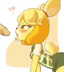 1boy 1girl all_fours animal_crossing blush furry horny isabelle_(animal_crossing) oral penis spikedmauler tongue