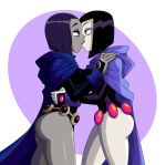 2girls ass big_ass big_breasts breasts dc dc_comics female female_only kissing leotard raven_(dc) ravenravenraven selfcest teen_titans teen_titans_go yuri