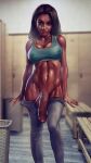 1futa 2019 abs african_american balls bbc big_breasts big_penis breasts cleavage curvy dark-skinned_futanari dark_hair dark_skin erect_nipples erection fit fit_futanari flaccid foreskin futa_only futa_sans_pussy futanari intersex kinkyjimmy large_balls large_penis locker_room looking_at_viewer muscular muscular_futanari navel nipple_bulge nipples nipples_visible_through_clothing no_panties pants_pulled_down penis penis_out realistic sagging_balls solo_futa sports_bra uncut veiny_penis wide_hips yoga_pants