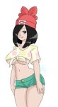 cute hair_over_one_eye looking_at_viewer moon_(pokemon) moon_(trainer) pokemon pokemon_(game) pokemon_sm protoscene underboob