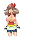 big_breasts downzekd haruka_(pokemon) looking_at_viewer may may_(pokemon) pokemon porkyman