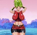 big_breasts breasts dicasty dicasty1 dragon_ball dragon_ball_super dragon_ball_z female kale nipples saiyan solo super_saiyan