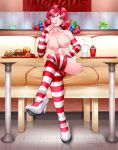  1girl bacon beverage big_breasts breasts burger cola deadphoenx female female_only food fries ice_cream nipples nude nuggets solo_female topless wendy&#039;s wendy_(wendy&#039;s) 