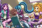 1boy 5girls adagio_dazzle aria_blaze cum cum_in_pussy cum_inside equestria_girls friendship_is_magic lumineko male/female my_little_pony no_panties partially_clothed photo_finish pussy sex skirt skirt_lift sonata_dusk vaginal vaginal_penetration