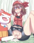  bar_censor cat crossover haruka_(pokemon) interspecies jibanyan may pokemon porkyman vaginal yo-kai_watch 