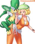 bel_(pokemon) bianca_(pokemon) big_breasts blonde_hair blue_eyes breasts cleavage female hentai-foundry huge_breasts humans_of_pokemon interspecies male money patreon pokemon pokemon_(species) pokemon_bw pokephilia pussy pussy_juice reit simisage torn_clothes