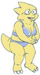 1girl alphys anthro anthro_only artist_request bikini breasts dinosaur dinosaur_girl female female_anthro female_only glasses lizard lizard_girl lizard_tail monster monster_girl non-mammal_breasts reptile reptile_girl reptile_tail scalie scalie_female solo solo_anthro solo_female tail undertale undertale_(series) white_background yellow_body yellow_skin