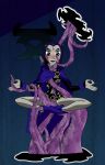 1_girl 1girl ankle_boots blush breasts cape david_sucre dc dc_comics dcau female forehead_jewel half_demon imminent_tentacle_rape leotard partially_clothed raven_(dc) short_hair superheroine tagme teen_titans tentacle_around_neck tentacles torn_leotard