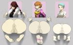 3_girls ass big_ass fuuka_yamagishi mitsuru_kirijo persona_3 persona_4 persona_4:_the_ultimate_in_mayonaka_arena public_use pussy stuck_in_object yukari_takeba