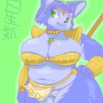anthro belly big_belly big_breasts breasts furry krystal mammal nintendo overweight pussy slightly_chubby star_fox video_games