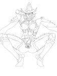  1girl alluring black_and_white female_masturbation fingering_self kikai_sentai_zenkaiger kikanoid magine monochrome super_sentai zenkai_magine 心魔站长 