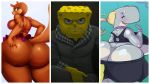 badass big_ass big_breasts dat_ass dingoringo30 edit huge_ass pearl_krabs sandy_cheeks spongebob spongebob_squarepants vhsdaii