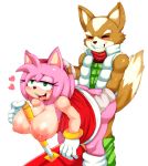 <3 1girl 2017 ahegao amy_rose anthro areola ass big_breasts breasts canine closed_eyes clothed clothing crossover duo eyelashes fox fox_mccloud from_behind_position fur furry gloves green_eyes hair half-closed_eyes hedgehog looking_pleasured male male/female mammal matospectoru multicolored_fur nintendo nipples open_mouth piko_piko_hammer pink_hair sega sex simple_background star_fox teeth tongue tongue_out two_tone_fur video_games white_background