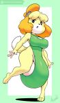 animal_crossing animal_crossing_new_leaf anthro argento breasts canid canine canine_humanoid cleavage doubutsu_no_mori female furry futanari hair_tie huge_breasts huge_penis huge_testicles isabelle_(animal_crossing) jingle_bell mammal nintendo one-piece_swimsuit penis ponytail secretary shih_tzu shizue_(doubutsu_no_mori) solo swimsuit testicles thick_ass thick_legs thick_thighs yellow_fur