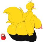  1girl anthro areola ass avian big_ass big_bird big_breasts bird breasts duo elmo erect_nipples furry huge_ass huge_breasts male muppet muppets nipples overweight overweight_female sesame_street slightly_chubby sssonic2 sweat tagme 