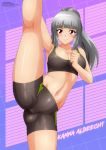  alluring big_breasts fit_female huge_breasts kanna_albeecht one_leg_up yukino_memories zel-sama 