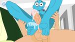 1boy 1girl 5_toes anon anthro_on_male blue_fur cartoon_gonzo cartoon_network cg_editors cum cum_on_feet cute_feet edit ejaculation erection feet feet_on_penis felid feline felis female/male foot_fetish foot_play footjob furry human humanoid_feet mammal nicole_watterson on_top orgasm paws penis sir_danny smile soles stroke the_amazing_world_of_gumball