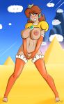 big_breasts breasts female heart heart_shaped_hands lingerie nipples princess_daisy pussy solo super_mario_bros. super_mario_land tease thepsychodog