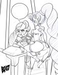 2girls bigdead93 breath_of_the_wild crossover monochrome riju shantae shantae_(character) the_legend_of_zelda yuri