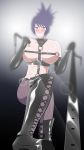 anko_mitarashi big_breasts breasts dominatrix female leash naruto nipples solo stiky_finkaz topless weapon whip