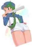 :) ass baseball_bat baseball_cap baseball_uniform cute hand_on_hip looking_at_viewer looking_back mallow mallow_(pokemon) mao_(pokemon) nyonn24 pokemon pokemon_(anime) pokemon_sm smile sportswear