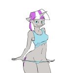 1girl 1girl 2017 alpha_channel anthro anthrofied cameltoe clothed clothing cutie_mark equine friendship_is_magic furry gif hair horn kanashiipanda looking_at_viewer mammal multicolored_hair my_little_pony panties ring simple_background teasing transparent_background twilight_velvet_(mlp) two_tone_hair underwear unicorn