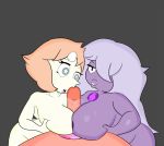 2girls amethyst amethyst_(steven_universe) breasts cartoon_network double_paizuri paizuri pearl pearl_(steven_universe) steven_quartz_universe steven_universe teamwork threesome