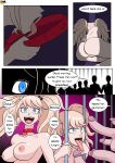 ass big_ass big_breasts big_penis big_testicles bowl breasts collar comic danganronpa enoshima_junko female junko_enoshima male mind_control nipples nude orgy penis pussy savalkas slave slave_collar slave_tag speech_bubbles tag testicles text tongue