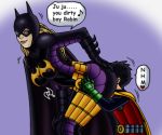  ass_worship batgirl batman_(series) black_hair blonde_hair damian_wayne dc dc_comics face_in_ass omarsin robin stephanie_brown 