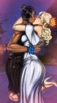  angela_ziegler fareeha_amari female_only kissing mercy_(overwatch) pharah ultamisia yuri 