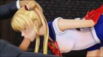 3d ahegao bishoujo_senshi_sailor_moon blonde_hair bouncing_breasts breasts cosplay fellatio game_cg gif hand_on_head loop oral rape solo_focus tsukino_usagi usagi_tsukino