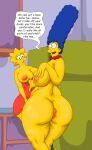  2girls anal anus big_ass big_breasts bynshy chubby fat_ass lisa_simpson marge_simpson milf mom_and_daughter mother_and_daughter prolapse the_simpsons 