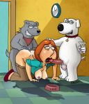 1_female 1_girl 1_human 1girl 2_anthros 2_boys 2_males 2boys all_fours ambiguous_penetration anthro anthro_canine bobby_luv breasts brian_griffin canine clothed collar cum cum_inside dog doggy_position duo earrings erection exposed_breasts family_guy fellatio female female_human femsub grin hair human human/anthro indoors lois_griffin male male/female male_anthro mfm new_brian nipples nude open_shirt oral orange_hair pants_down penis redhead sex spitroast standing testicles threesome