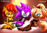  bbmbbf feet full_body mobius_unleashed original_character palcomix sally_acorn sega sonic_the_hedgehog_(series) whisper_the_wolf 