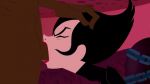  1boy 1girl ashi_(samurai_jack) closed_eyes dark-skinned_male dark_skin daughters_of_aku deepthroat edit fellatio gif interracial irrumatio oral rickeyhentai samurai_jack zone 