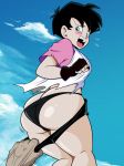 1girl ass big_ass big_breasts breasts dragon_ball dragon_ball_fighterz dragon_ball_z female female_only grimphantom looking_at_viewer looking_back solo videl