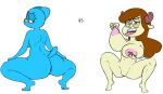  1girl anthro anus areola ass back_boob bald big_breasts black_eyes blue_fur blue_tail breasts brown_hair brown_horn caprine cartoon_network cat chun-ni collarbone crossover crouching curved_horns digital_media_(artwork) eyelashes feline flat_colors front_view full-length_portrait fur furry garbledina goat hair half-closed_eyes hand_on_breast holding_breast horn humanoid_hands long_hair looking_aside looking_at_another looking_at_viewer looking_back mammal mature_female medium_breasts milf miracle_star navel nicole_watterson nipple_pull nipples nude open_mouth parent pink_nipples pink_nose pink_pussy pink_tongue portrait pussy raised_tail rear_view short_tail simple_background small_ears spread_legs spreading tan_fur teeth the_amazing_world_of_gumball tiptoes tongue tongue_out toony white_background 