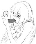 artist_request blush breasts fellatio lillie lillie_(pokemon) medium_breasts monochrome nipples nude oral pokemon pokemon_sm porkyman small_breasts