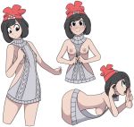 :) artist_request ass backless_outfit bent_over blush breasts breasts_out fellatio hanging_breasts licking licking_penis medium_breasts meme_attire moon_(pokemon) moon_(trainer) naked_sweater nipples oral penis pokemon pokemon_(game) pokemon_sm porkyman smile standing sweater virgin_killer_sweater