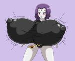 big_breasts breasts dc_comics dcau leotard neikou nipples raven_(dc) teen_titans