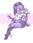  1girl big_ass big_hips boots dullvivid ear_piercing fangs female_only fingerless_gloves huge_ass muffet multiple_arms punk_girl simple_background smile spider undertale 