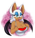 <3 1girl 2016 alpha_channel anthro bat black_nose bra breasts cleavage clothed clothing ear_piercing eyeshadow female female_only huge_breasts large_breasts lipstick looking_at_viewer makeup mammal membranous_wings omegasunburst one_eye_closed piercing rouge_the_bat sega smile sonic_(series) teasing wings wink