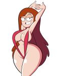 1girl 1girl big_breasts big_hips bikini codykins123 gravity_falls naughty redhead wendy_corduroy