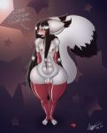 1girl 2017 anthro arctic_fox ass bantar2 big_ass blush canine clothed clothing feline fox fur furry girly hair lynx male mammal nipples nude open_mouth penis simple_background testicles thick_thighs white_fur