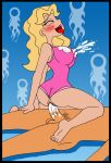  ass blonde_hair blush breasts cowgirl_position cum cum_in_pussy cum_inside ferozyraptor lactation milk_squirt nicolette nipples_visible_through_clothing phineas_and_ferb sex swimsuit tongue_out 