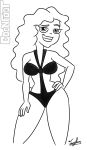 bikini coonfoot melissa_chase milo_murphy's_law monochrome