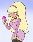 gravity_falls hand_under_skirt masturbation mrsamson00_(artist) pacifica_northwest smartphone