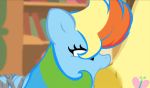 2girls deepthroat fellatio female female_on_futa female_only fluttershy friendship_is_magic furry futa_on_female futanari gif hasbro my_little_pony oral rainbow_dash